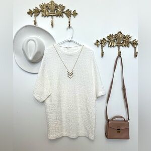 Zara waffle style short sleeve tunic/dress XL